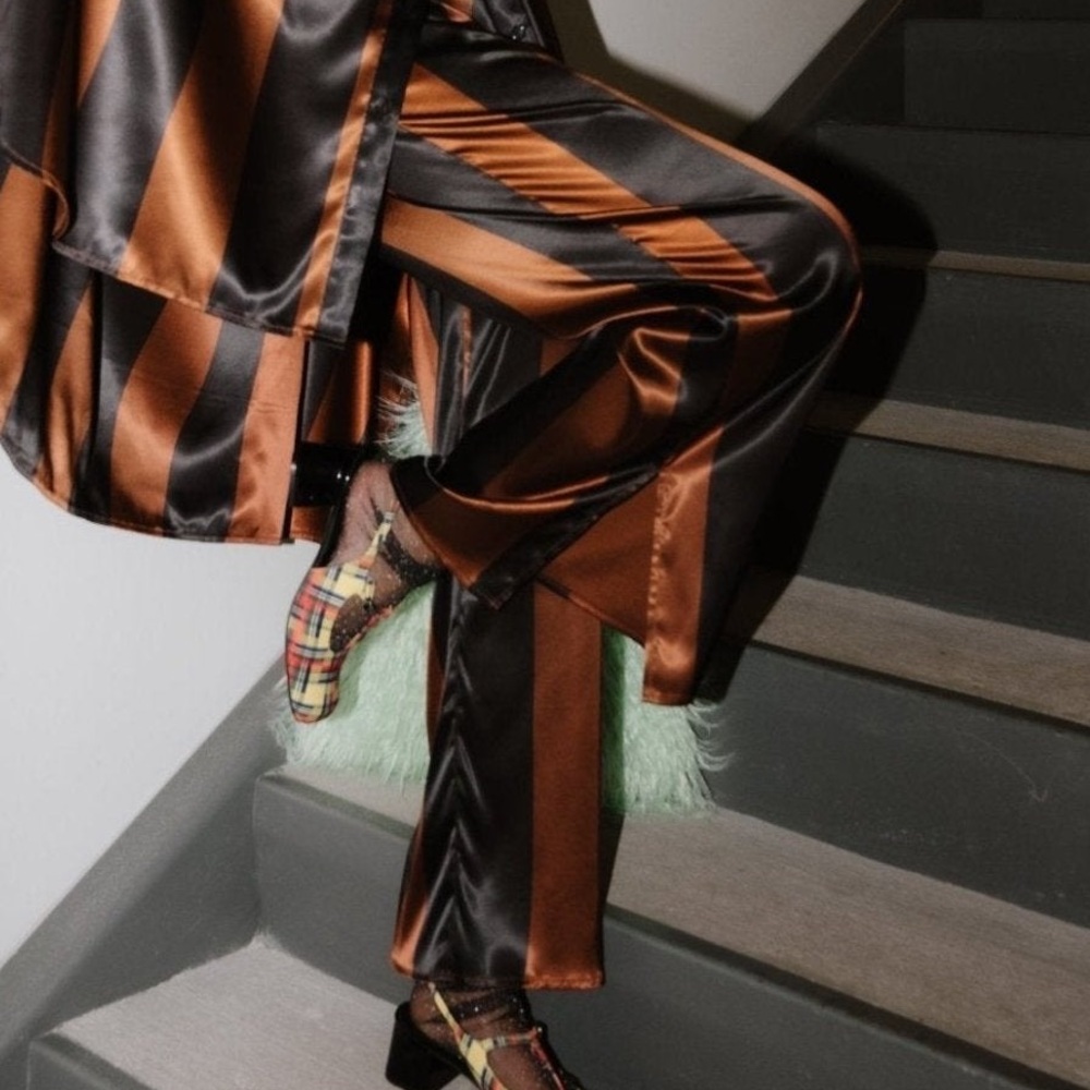 Dressed in LALA Black and Brown Striped Pants